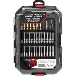 Punch Set, Gunsmithing Tool Kit with Roll Pin Punch Set, Flat Tip Metal Punch Set, Brass Punch Set and Gunsmithing Tools: Pin Starter Tool