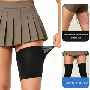 1 Pair Unisex Elastic Thigh Compression Sleeves, Non‑Slip Supportive Thigh Wraps, Ideal for Running and Sports Activities