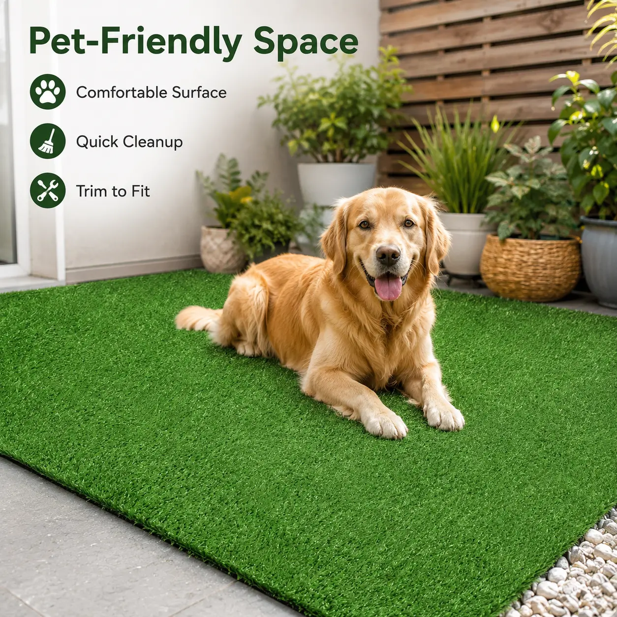 Artificial Grass Turf Roll - 0.4-Inch Pile Height Synthetic Lawn Mat with Dense Fibers, Black Backing, Easy-Cut Low-Maintenance Fake Grass for Decor, Plants, Room Decor, Outdoor/Indoor Pet Areas