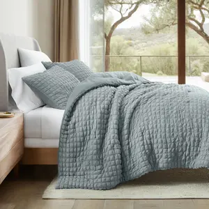 Seersucker Box Textured Down-Alternative Comforter Set