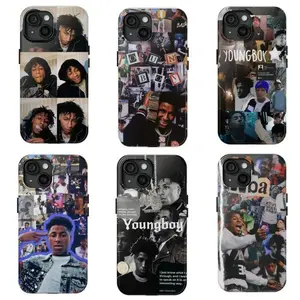 Rapper Nba Youngboy Hip Hop Music Fan Art Design Heavy Duty Tough Phone Case Shockproof Drop Protection Durable Hard Cover Aesthetic for iPhone 11 12 13 14 15 16 17 Pro Max Plus