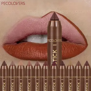 1 PCS Perfect Matte Lip Liner Lipstick Pen, Brown Tones Velvet Texture, Crayon Nib Design, Lip Line Lip Balm Dual Use, Waterproof Long-lasting Look, Lipsticks Gifts, Daily Makeup, Natural Finish, Lip Liner Pencils, Cosmetic Lip Liner
