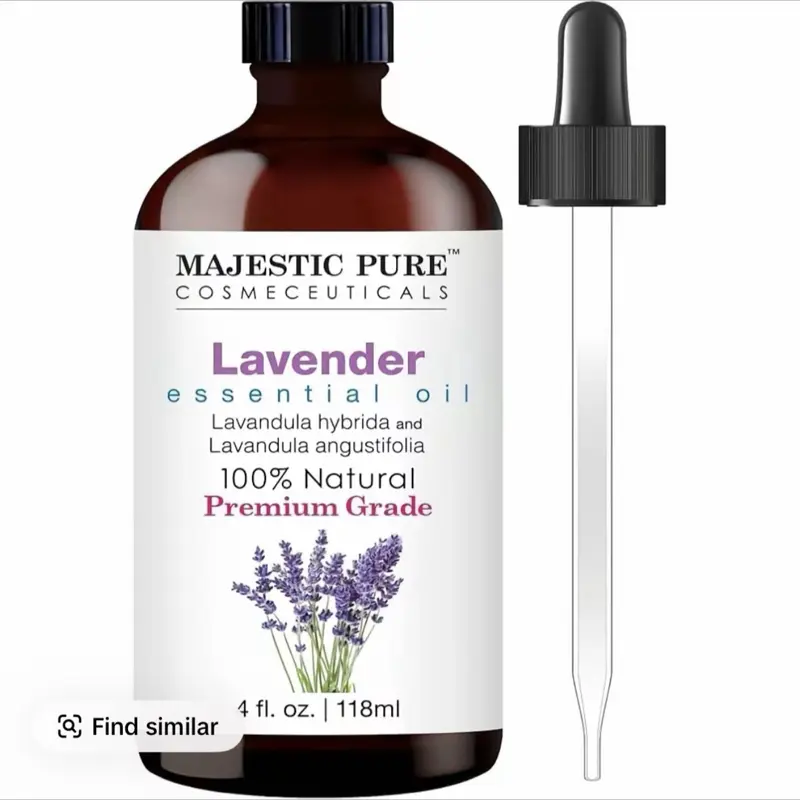 Majestic Pure Essential Oil with Glass Dropper - Essential Oils for Diffuser, Aromatherapy, Soap and Candle Making, Lavender Essential Oil, Lavender Oil, 4 Fl Oz Therapeutic Wellness
