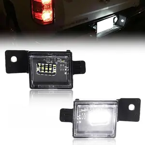 LED License Plate Lights for 2014-2023 Chevy Silverado GMC Sierra 1500 2500HD 3500HD Pickup Truck, Led Rear Tag Lamp for 2015-2022 Colorado,2015-2022 GMC Canyon, 6000K White Light, 2 Pcs