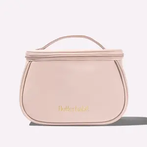 FlutterHabit Makeup Bag Carrying Case Holds 2-3 Lash Boxes Plus Accessories with Zipper 5.5 x 8.5 x 4.5 Inches