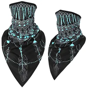 Ear-hanging Triangular Scarf Ice Silk Mesh Breathable Neck Cover Outdoor Cycling Mask Summer Fishing Sun Protection Face Mask Full Balaclava