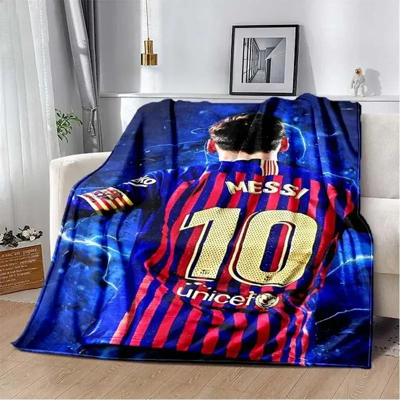 Football Superstar  Flannel Adult and Children's Blanket Sofa Bed Decoration Blanket Portable Blanket Gift,back to school,back to school shopping,home decor