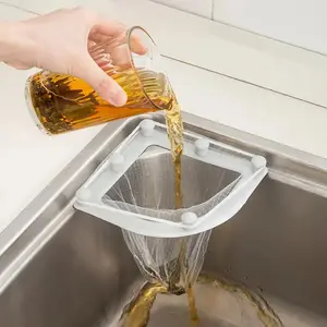 Kitchen Sink Corner Strainer, Anti Clogging Strainer, 31pcs/set Including 30pcs Sink Strainer Bag & 1 Count Holder, Sink Filter Basket, Filtration Basket, Household Kitchen Gadgets, Kitchen Accessories