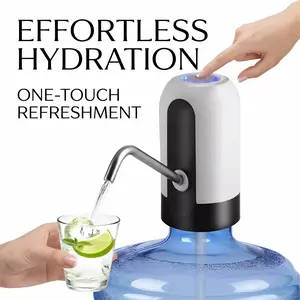 5-Gallon Water Bottle Dispenser (White): USB-Charged Electric Automatic Pump, Suitable for Home, Office, Indoor & Outdoor