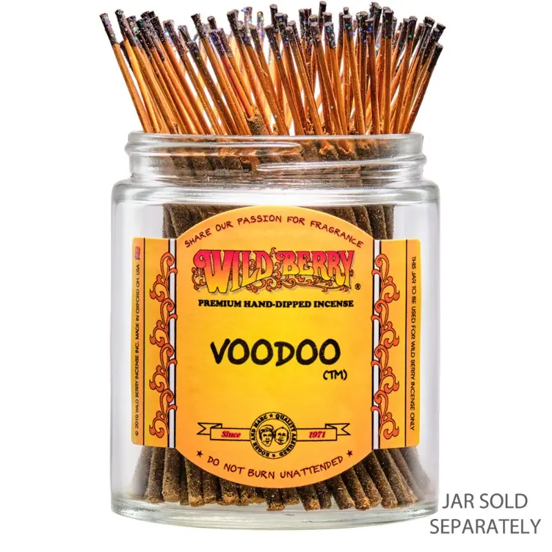 50 Wild Berry Shorties Scented Incense Sticks - Fruity, Natural, Long-Lasting Aroma, Voodoo Smudge Home Supplies for Soothing Home Fragrance & Relaxation, No