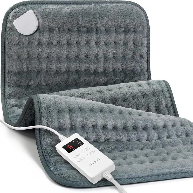 Large Polyester Heating Pad for Back Pain Relief, Portable Modern Moisture-Enabled Pad for Neck & Shoulders, Auto Shut-Off, Machine Washable, Christmas Gift for Women