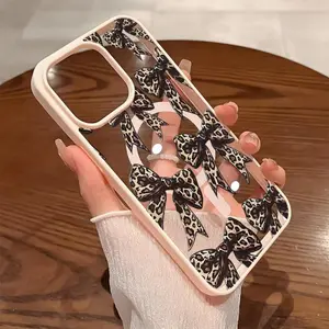 Phone Cases for iPhone11/12/13/14/15/16//17/Air/promax/Plus Leopard Print Bow y2k cased MagSafe Ready, Anti-Fall, Springtok and Ultra-Thin Design |   Perfect for Everyday Use Protector Screen Protector Aesthetic Cover, Accessories, Smartphone