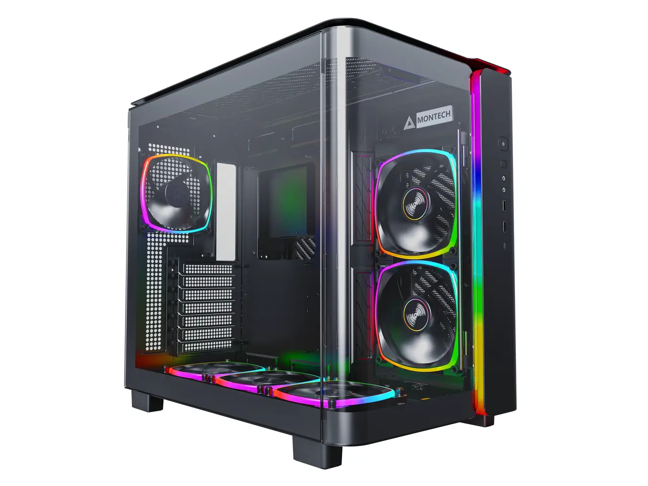 Montech KING 95 PRO Middle Tower Computer Case Black-KING 95 PRO (B) Made For Gaming Fan Cooling