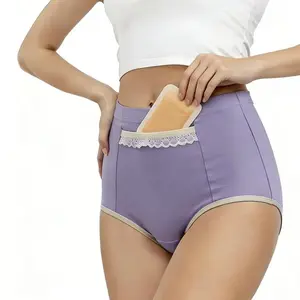 Period Underwear with Hidden Pocket, Leak-Proof Heavy Flow Panties for Women, No Leakage Accidents, Seamless Comfort Fit for Travel, Gym, Daily Wear cycling