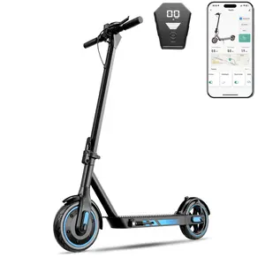 V10 Foldable Sport E-Scooter – Campus Commute Essential | 500W Powerful Motor + 36V 10.5AH Battery, Oversized LED Display, 24MPH Max Speed, 3-Speed Modes, Foldable Design & App Control