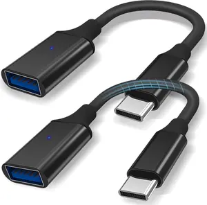 Mothers Day Gift USB C to USB 3.0 Adapter 2 Pack, Type C Male to USB Female OTG Cable Thunderbolt to USB Adapter Compatible for iPhone 16 15 Pro Max iPad MacBook Pro/Air 2023 2022 M1 M2 Galaxy S23 S22 Note 10