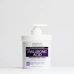 Advanced Clinicals Hyaluronic Acid Body Cream – Deep Hydration for Plump, Glowing Skin