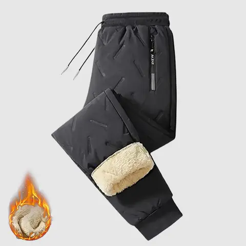 Men's Outdoor-Ready Warm Polyester Pocket Pants, Solid Joggers with Regular Fit, Elastic Drawstring Waistband, Zippered Pockets, Sports Hiking Use, Machine Washable (Black, Gray, Coffee, Blue, Army Green)