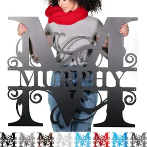 Main Street Steel - Split Letter Monogram - Made To Order - Wall Decor Main Street Steel - Split Letter Monogram - Made To Order - Wall Decor