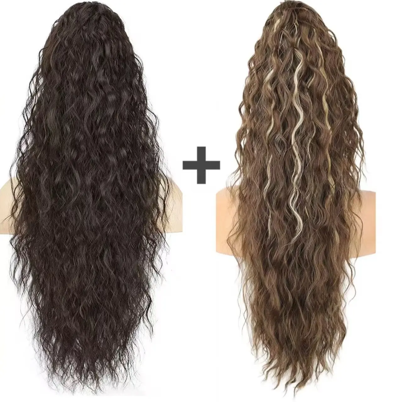 【Buy 1 Get 2】Women's 26" Curly Claw Ponytail Synthetic Hair Extension, Fluffy Natural-Looking Hairpiece for Women