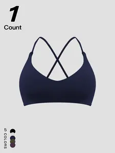 Women's Quick-Dry Sexy Yoga Sports Bra, Stylish Back Design, Comfortable Activewear for Fitness and Training, Strappy Sports Bras, Workout Bra