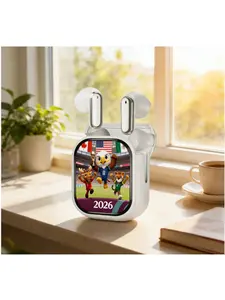 2026 Wireless Earphones — LED Battery Display, IPX4 Sweat-Resistant, Built-in Microphone (Enabling Clear Calls While Exercising or Studying), and Stereo Sound.