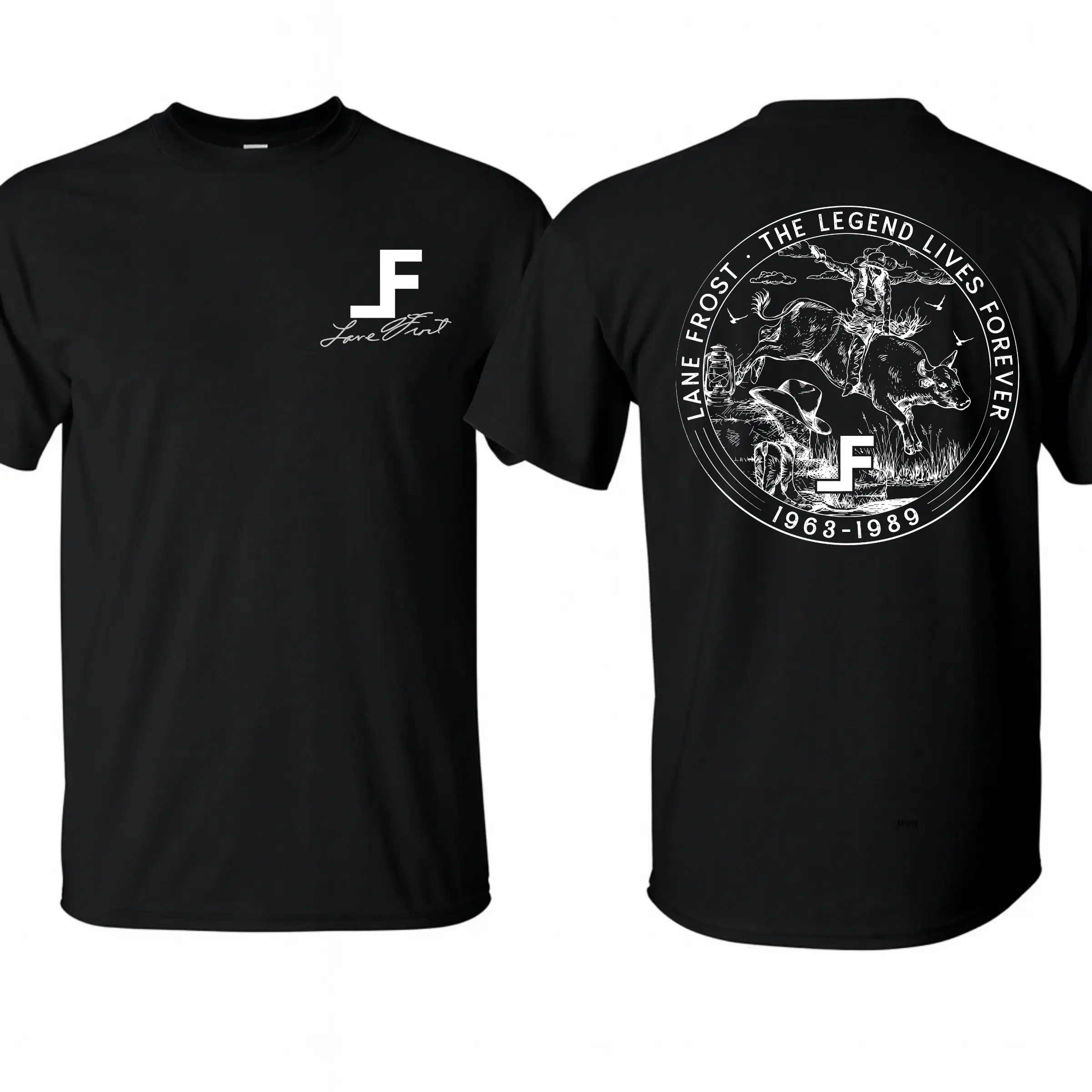 Lanefrost T-Shirt, Vintage Bull Rider Shirt, Retro Rodeo Cowboy Tee, Legend Lives Forever LF Merch 2 sided TShirt, Gift For Him, Western Outfit, MADE IN USA