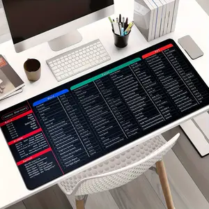 Extra-large Shortcut Keys Mouse Pad for Excel/Word/PowerPoint/Windows Shortcuts – Excel Cheat Sheet Desk Pad, Computer Mousepad – Gaming, Office, Non-Slip, Stitched Edges, Prefer Gift for Him or Her size desktop