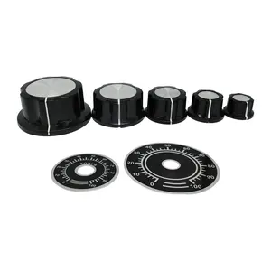 2pcs A01 A02 A03 A04 A05 Silver Tone Top Potentiometer Volume Control Rotary for 6.35mm Shaft Guitar Volume Knob