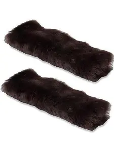 Authentic Australian Merino Sheepskin Seat Belt Covers - Pack of 2 Ultra Soft, ,  Protecting Seat Belt Cover Pad for  & Backpacks (Brown)
