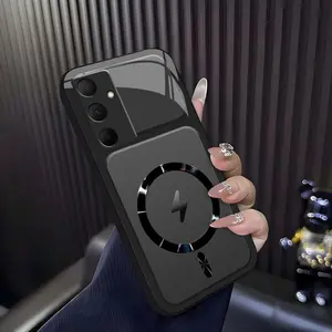 Lightning Bolt Design Gloss MagSafe Compatible Shockproof Protective Cover with Precision Magnet Ring for [Galaxy A35] 952