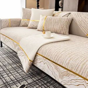 Luxurious Chenille Sofa Cover, Sofa Couch Covers, Universal for All Seasons, Nordic Simple Design, Non-Slip Seat Cushion Protector