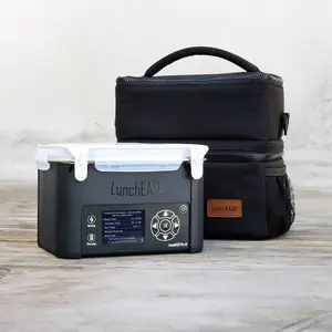 LunchEAZE XL Cordless Heated Lunchbox – Battery-Powered, 6-Cup Capacity, 220°F Max, Automatic Scheduled Heating, Insulated Bag Included