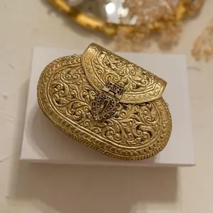 Gold Plated Brass Clutch: Vintage Style Wedding Handbag