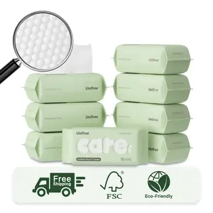 Unifree Face Wipes, Disposable Dry & Wet Towels, Facial Cleaning Cloths, 4, 8, or 16 Pack Value Set, 240-960 Wipes, Absorbent, Reusable, Soft, Comfortable, Skincare Cleansing Makeup Remover Sheet Safe Plant