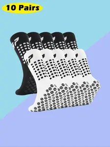 Men's Non-slip Sports Athletic Socks, Casual Comfy Mid-calf Socks for Daily Wear, Men's Socks for All Seasons