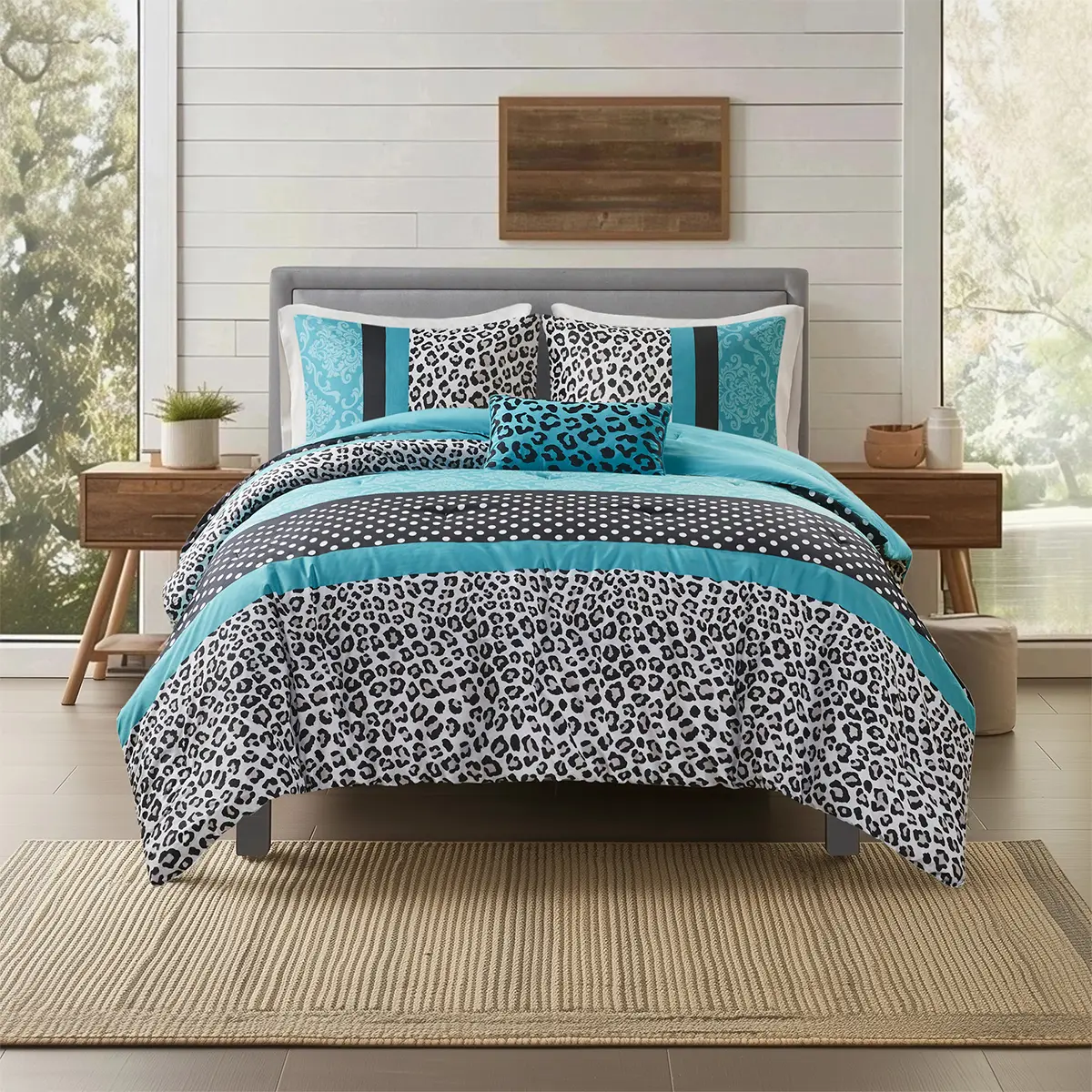 Mi Zone All Seasons Polka Dot Polyester Bed Cover Set - Blush Pink, Damask Motif, Fun & Fashionable, Comfy Breathable, Matching Sham, Decorative Pillow, Machine Washable, Steam Iron-Friendly for Bedroom Decor