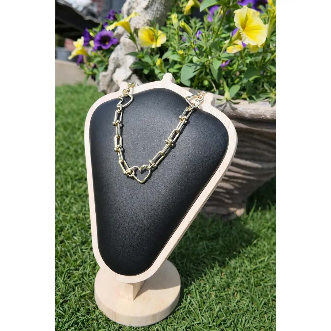 Vivienne Gold-Tone Heart Link Necklace