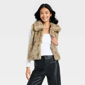 Women's Faux Fur Vest - A New Day