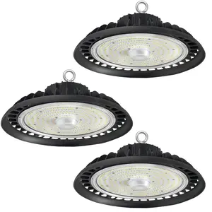 SEURON 150W LED High Bay UFO LED Commercial Light 18000 Lumen 5000K IP65 1,3-Pack Wall Mounted Industrial Lighting Downlights Energy Efficient Daylight Fixtures for Shops Warehouses Gyms Illumination Lamp Lamp