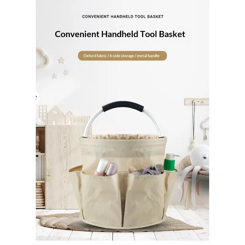 Portable Picnic Basket, Foldable Beach Basket, Handheld Storage Bag, Shower Basket, Home Shopping Basket, Clothes Bucket