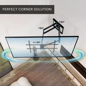 Mount-It! Full Motion TV Wall Mount with 42.5" Extra Long Extension for Large TVs 43" - 100", Heavy-Duty Steel, VESA 800x600, 132 lb Capacity