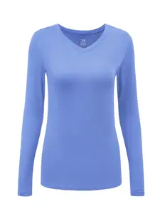 COZYSCRUBS Women’s Polyester Underscrub Top, Casual Style Long-Sleeve V-Neck Undershirt with Soft, Easy-Care Fabric