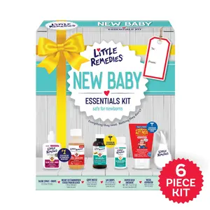 Little Remedies New Baby Essentials Kit, 6 Piece Kit for Baby'S Nose and Tummy, Infant Relief MedTech