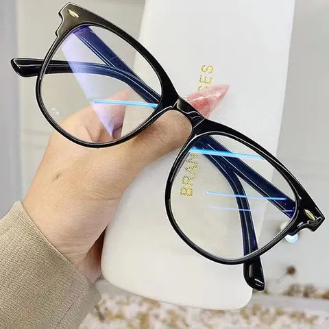 Simple Eyeglasses for Men and Women, 1 Piece Fashion Stylish Square Frames Transparent Eyeglasses with Anti-blue Light Lenses for Everyday Use, Trendy Casual Frames, Fashion Accessory, Stylish Trendy Eyewear