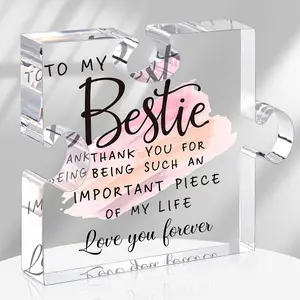 Acrylic Puzzle Gift for Sisters, Creative Desktop Decoration & Table Centerpiece, Perfect Office Accessory for Birthdays, Thanksgivings, Christmases, Novelty Decor