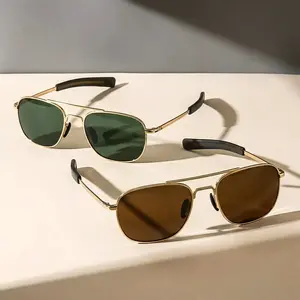 SUNGAIT Multi-pack Polarized Men's Military Sunglasses Vintage Pilot Aviator Shades Bayonet Temples Anti UV HD Lens Unisex Driving Fishing