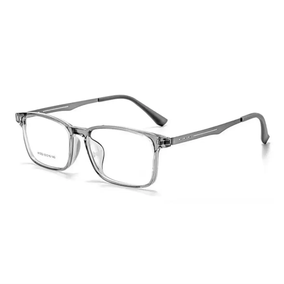 Lightweight Retro Square TR90 Glasses Frame, Titanium Temple Rectangle Eyeglass Frames for Men, Prescription-Ready Optical Eyewear