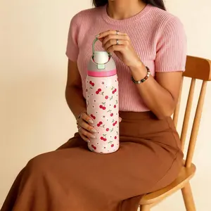 Cherry Blossom Pattern Insulated Stainless Steel Water Bottle, Flasks, 24oz/32oz/40oz, Dual Layer, Sports, School, Travel, Gym, Gift