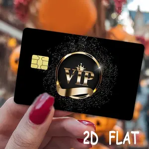 Ultra-Thin Credit Card Skin Set, Luxurious Vip Pattern, Durable Vinyl Sticker, Waterproof Scratch-Resistant Anti-Slip, Personalized Bank Card Protection